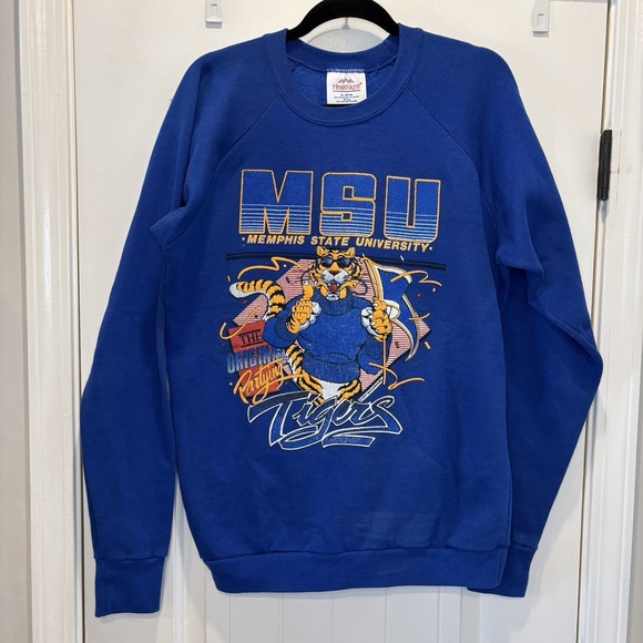 Healthknit Other - VTG Memphis State University Raglan Sweatshirt USA Healthknit XL PUFF Print